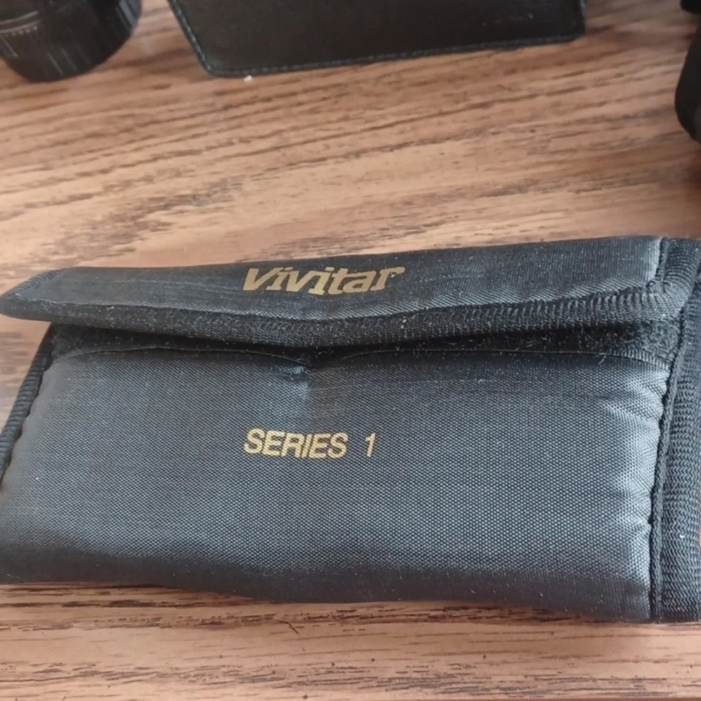 Vintage Vivitar lenses, set of 4, 58mm, 1x, 2x, CPL w/UV filter, 10x micro